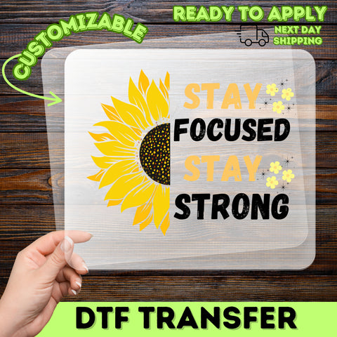 Cute Sunflower Theme DTF Transfer Iron On Ready To Press for Friendship T-shirt or Garden Party Apparel