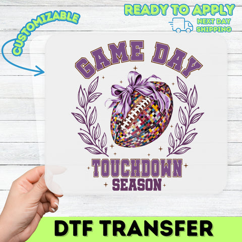 Cute Retro Game Day Football DTF Transfer for Trendy Tailgate Apparel & Sports Fan T-Shirts Ready To Press
