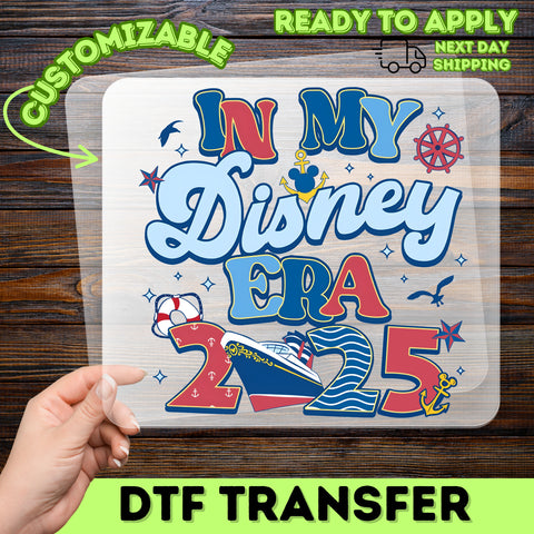 Disney Cruise Family Vacation 2025 DTF Transfer Ready To Press Cute Disney Era Shirt for Group Trip Celebrations