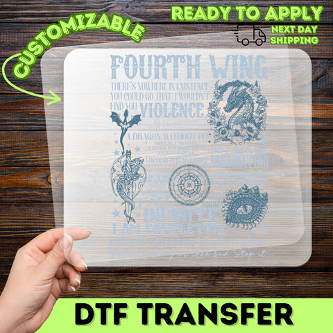 Dragon Lover Gothic Fantasy DTF Transfer Ready To Press Dragon Enthusiast Apparel Iron-On for T-shirts & Sweatshirts
