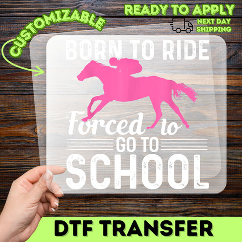 Funny Equestrian School Humor DTF Transfer, Iron-On Vintage Horse Riding Design for Students & Teens, Ready To Press on T-Shirts or Sweaters