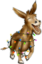 Christmas Donkey Shirt, Christmas Farm Donkey Shirt, Donkey Love Gift Tee, Christmas Lights Shirt, Funny Christmas Donkey Shirt, Animal Tee