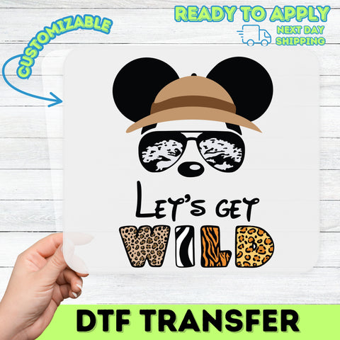 Safari Adventure Safari- Themed DTF Transfer for Fun T-Shirts - Ready to Press Wild Animal Print Iron-On for Group Parties