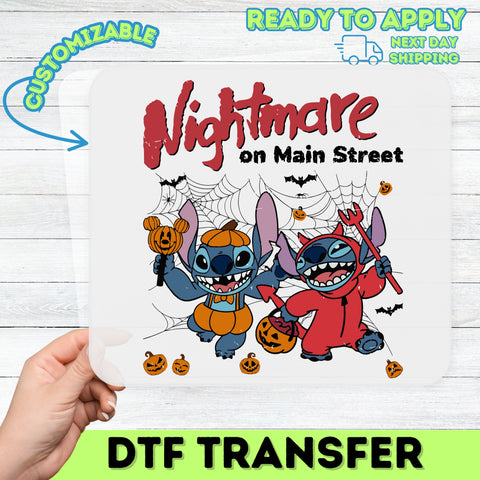 Cute Halloween DTF Transfer for Family & Friends Night Out Shirts - Ready To Press Iron-On Cartoon Trick or Treat Apparel