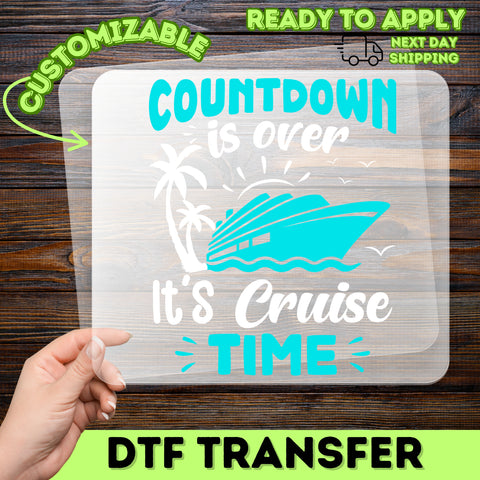 Cruise Vacation DTF Transfer for Funny Nautical Theme T-Shirt, Ready To Press Family & Group Cruise Tees, Cute Palm Tree Design Print
