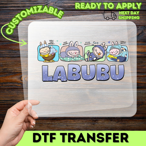 Cute Pajama Party DTF Transfer Iron-On for Family & Friends Apparel: Sleepover Cartoon Characters Tee Art
