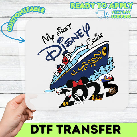 Disney Cruise DTF Transfer Iron-On for Shirts & Hoodies - Nautical Family Vacation Apparel for Disney Enthusiasts & First-Time Cruisers