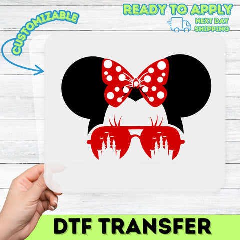 Cute Disney-Themed Tribute DTF Transfer, Ready to Press Iron-On for Family Disney Vacation Shirts, Retro Group Matching Tees