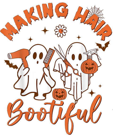 Halloween Hairdresser T-Shirt, Halloween Hairstylist Gift, Hair Stylist Outfit, Pumpkin Sweatshirt, Funny Ghost T-shirt, Hairdresser TShirts