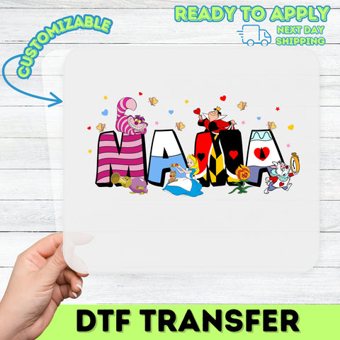 Cute Alice in Wonderland DTF Transfer Magic T-Shirt Funny Storybook Ready to Press Iron-On for Kids & Book Lovers