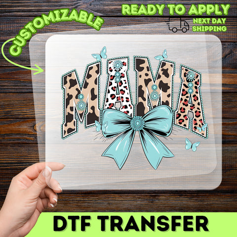 Cute Animal Print MAMA DTF Transfer for Mother's Day T-shirt, Ready To Press Iron-On Boho Chic Mama Gift for Moms