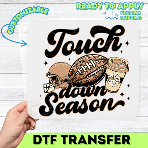 Football Fall Vibes DTF Transfer for Game Day Apparel & Tailgate T-Shirts - Ready to Press Retro Touchdown Season Design