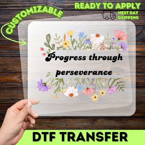Floral Garden Party DTF Transfer Iron-On for Cute Matching Shirts, Ready to Press Fun Spring T-Shirt Apparel Design