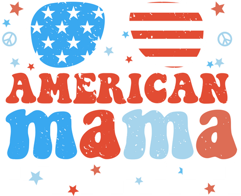Fourth of July Shirt, American Mama Graphic Tees, Vintage 4th of July Gifts, Retro Patriotic Clothing, Independence Day Outfit, Gift for Her