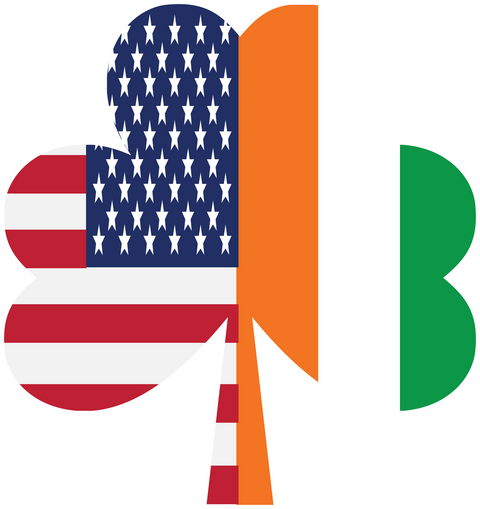 Irish American Flag Pocket Shirt, Saint Patrick's Day Gift For American, Irish American Shamrock Pocket Tee, Usa And Ireland Flag Tshirt