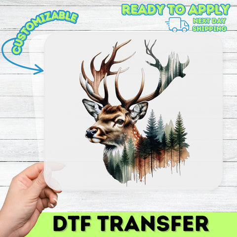 Woodland Deer Forest DTF Transfer Nature-inspired Shirt for Outdoor Enthusiasts & Wildlife Lovers