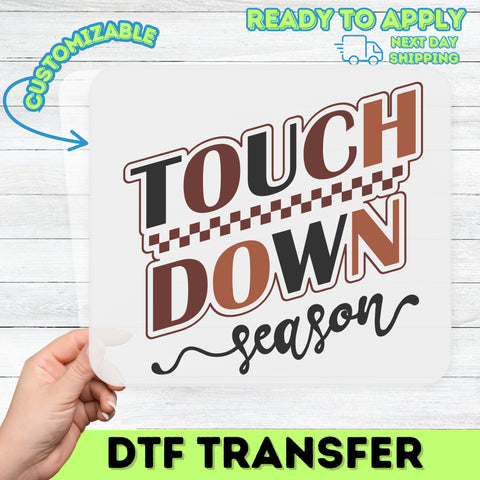 Retro Sports Football Celebration DTF Transfer - Touchdown Season Iron-On Game Day Apparel, Fall Football Fan T-Shirt Gift