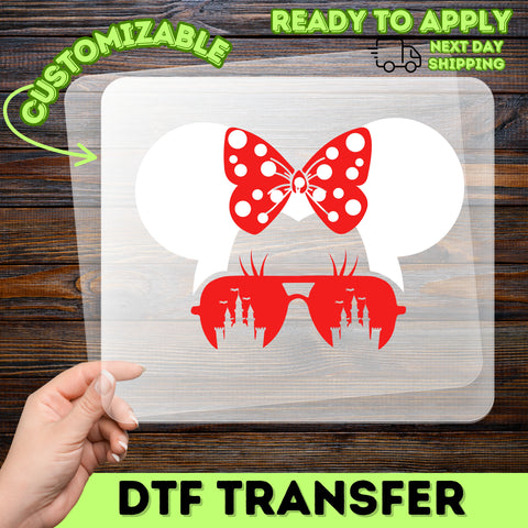 Cute Disney Vacation Mouse Ears DTF Transfer for Family Trip Apparel & Theme Park Group Shirts