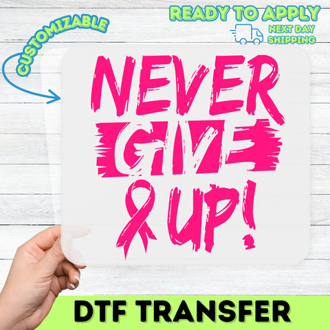 Inspiring Breast Cancer Awareness Pink Ribbon DTF Transfer Ready To Press Motivational Apparel for Supporters