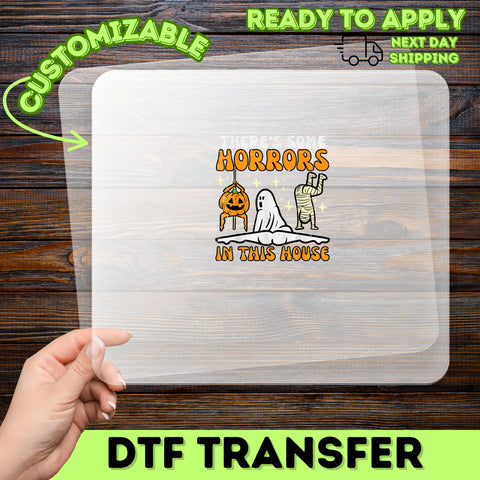 Funny Halloween Ghost Pumpkin Mummy Humor DTF Transfer Iron-On for Shirts & Apparel, Perfect for Halloween Party-Goers & Groups