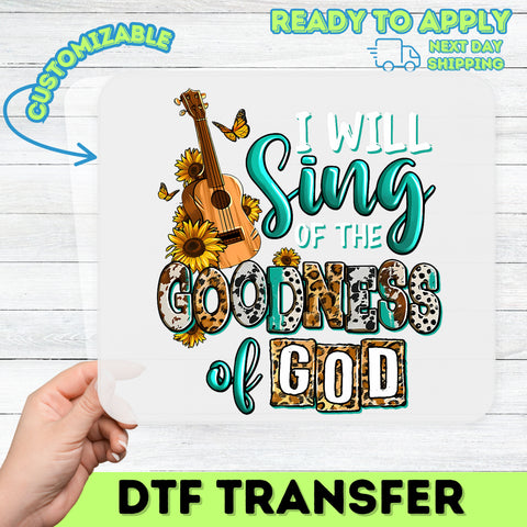 Faith & Music Boho Spiritual Acoustic Guitar DTF Transfer for Church Groups & Nature Music Lovers Shirt