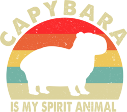 Capybara Is My Spirit Animal Shirt,Animal Lover Tee,Capybara Lover T-Shirt,Cute Animal Tshirt,Capybara Gift,Vintage Graphic Tee,Funny Quotes