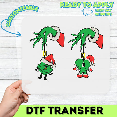 Funny DTF Transfer Christmas Group Apparel Santa & Christmas Characters Ready To Press Iron-On Holiday Humor T-Shirt for Parties