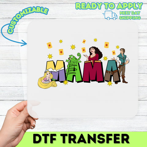 Cute Cartoon Family Iron-On Ready To Press DTF Transfer for Holiday Group Celebration Shirts & Apparel