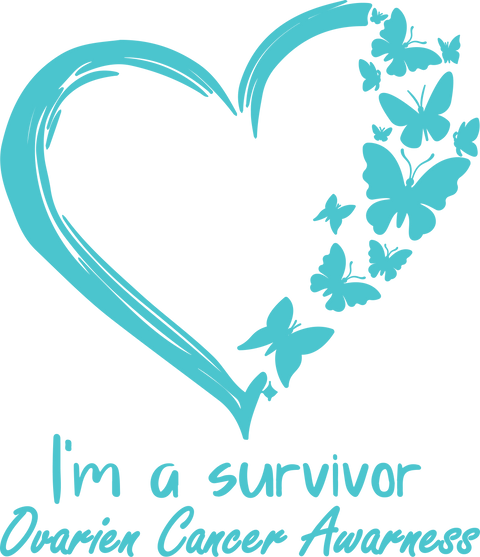 Ovarian Cancer Warrior Shirt, Teal Ribbon Gift, Cancer Survivor Vneck Shirt, Cancer Patient Tshirt, Gifts for Mom, Family Support Clothing