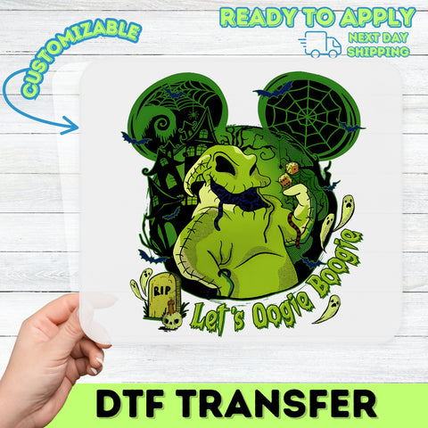 Iron-On Funny Oogie Boogie Halloween DTF Transfer Spooky Shirt for Halloween Enthusiasts
