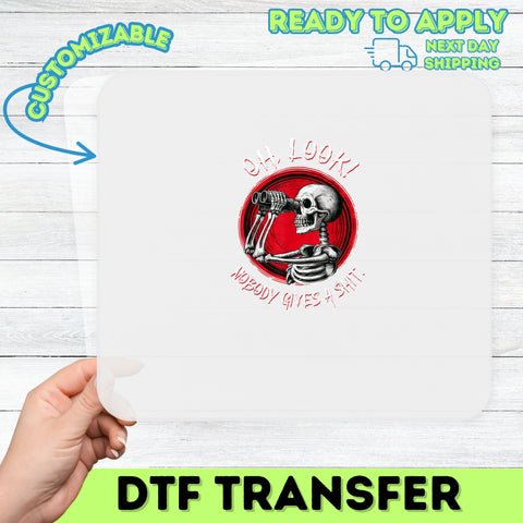 Sarcastic Skeleton Halloween DTF Transfer | Funny & Edgy Goth Humor | Ready to Press Iron-On Shirt for Young Adults