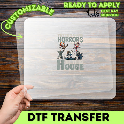 Funny Halloween Horror Character DTF Transfer Shirt - Ready to Press Iron-On Cartoon Tee for Halloween Enthusiasts & Parties
