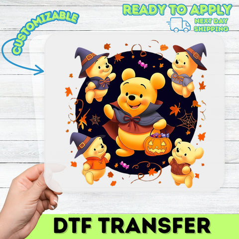 Cute Halloween Bears in Costume DTF Transfer for Family Shirts & Hoodies, Ready To Press Iron-On Fall Apparel for Kids