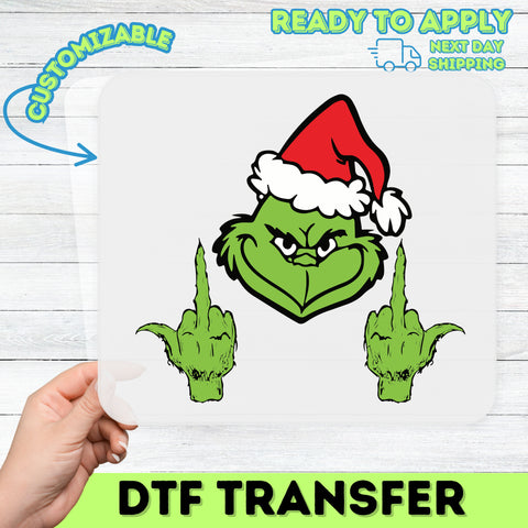 Funny Holiday Humor DTF Transfer for T-shirts, Edgy Christmas Character Iron-On, Ready To Press Apparel, Sarcastic Humor for Adults