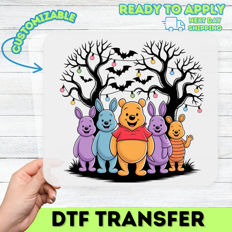 Cute Cartoon Animal Halloween DTF Transfer Ready To Press for Fun Family T-shirt Costume