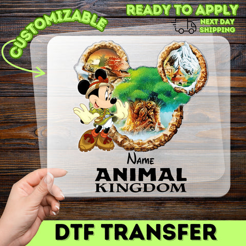 Safari Adventure Animal Kingdom DTF Transfer Ready To Press for Family Group t-shirts & Nature Expedition Apparel