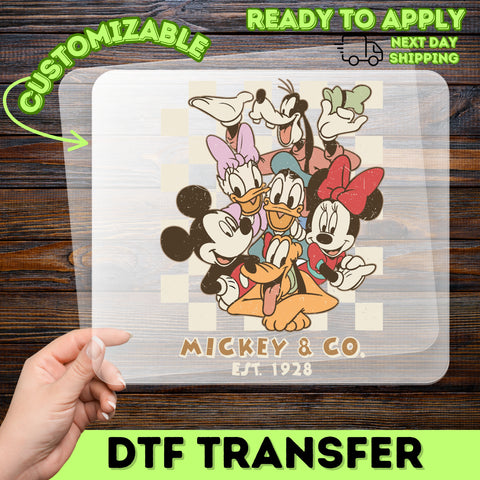 Vintage Cartoon Group DTF Transfer Iron-On for Nostalgia Fans - Funny T-Shirt or Sweatshirt Ready to Press Design