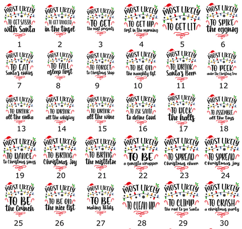 60 Quotes Most Likely Christmas Shirt, Christmas Funny Shirt, Christmas Custom Shirt, 2024 Most Likely To Shirts, Christmas Group Shirt