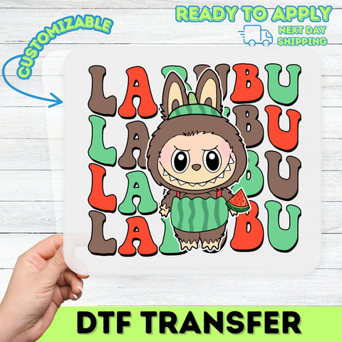 Cute Watermelon Character DTF Transfer, Halloween Party Shirt, Ready To Press Iron-On for Family Reunion, Group Celebration Apparel
