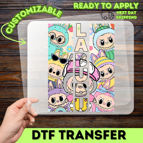 Cute Cartoon Animal DTF Transfer for Kids Apparel - Ready To Press Iron-On Design for Fun Family Events & Parties