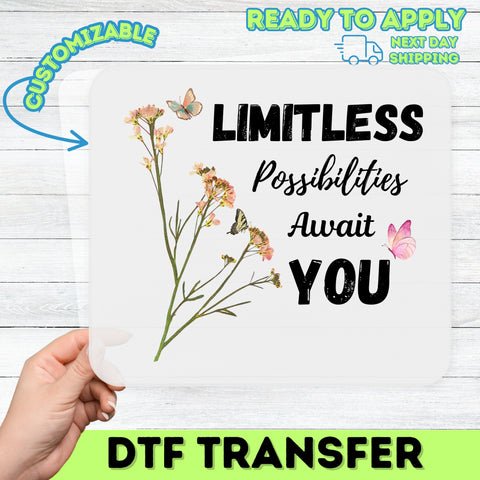 Vintage Botanical Floral and Butterfly DTF Transfer, Cute Nature-Inspired Ready To Press for Women & Teens Apparel, Spring Shirt Design