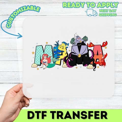 Cute Ocean Fantasy DTF Transfer Iron-On for Mother's Day Celebration T-shirt - Ready to Press Character Apparel