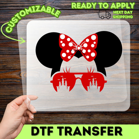 Cute Disney-Themed Tribute DTF Transfer, Ready to Press Iron-On for Family Disney Vacation Shirts, Retro Group Matching Tees