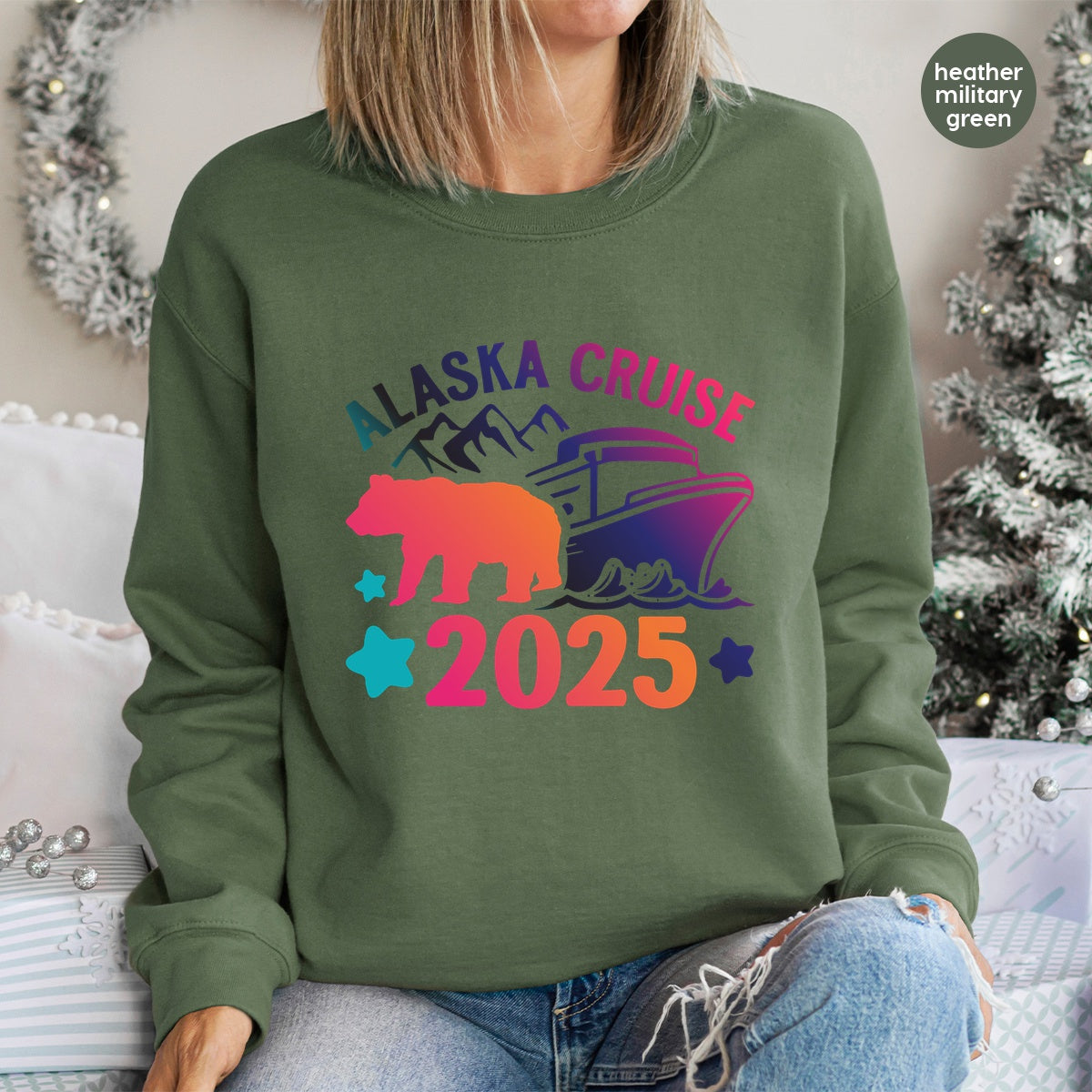 Alaska Cruise 2025 DTF Transfer | Adventure Bear Iron-On Ready To Press | Vacation Family T-Shirt Apparel | Nature Lovers