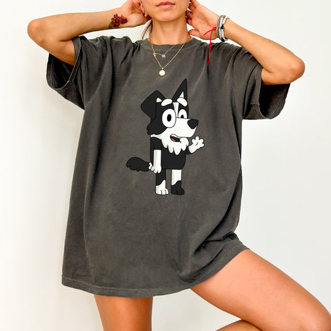 Cute Cartoon Dog DTF Transfer for Kids & Dog Lovers - Ready To Press Animated Dog Design for Apparel & Family Matching Shirts