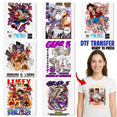 Anime Transformation Dynamic DTF Transfer for Cosplay Apparel - Bold & Vibrant Anime Fan Art Ready to Press for Shirts