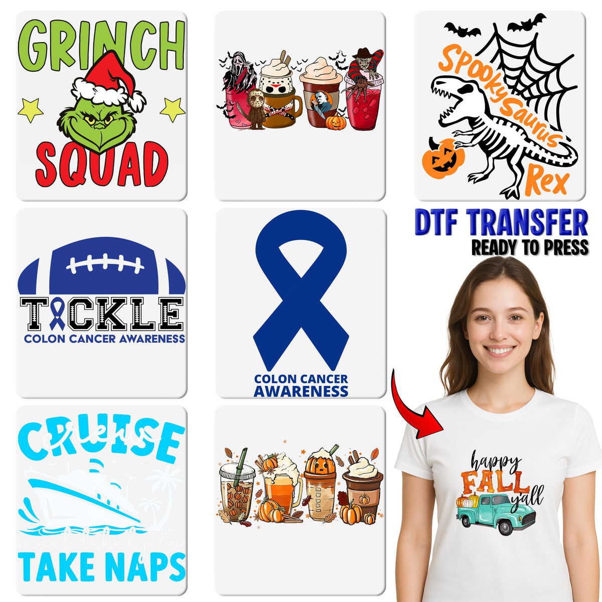 Funny Cruise Humor DTF Transfer Ready to Press for T-shirt Retro Style Towel Animals Theme Group Travelers Apparel