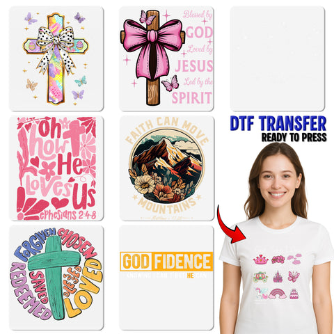 Iron-On Cute Christian Love & Faith DTF Transfer for T-Shirt 'You Are So Loved' Gift Idea for Faithful Women & Friends