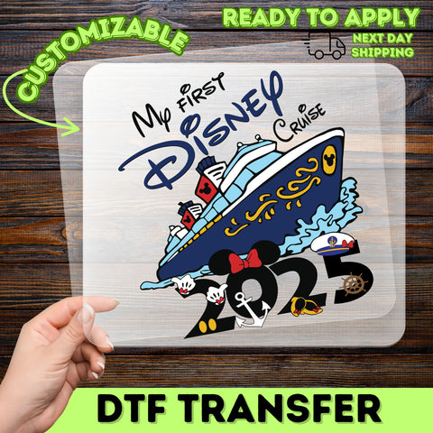 Disney Cruise DTF Transfer Iron-On for Shirts & Hoodies - Nautical Family Vacation Apparel for Disney Enthusiasts & First-Time Cruisers