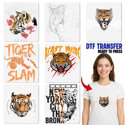 Bold Leopard 'Born to be Wild' DTF Transfer - Adventures & Nature Enthusiast Shirt Custom Iron-On Ready To Press Apparel
